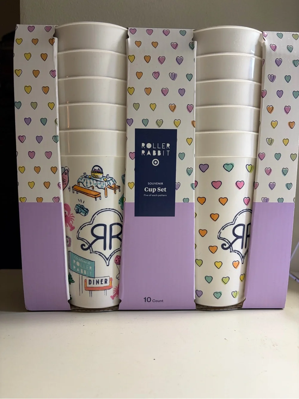 NWT Roller Rabbit x Target 10ct Souvenir Cups 🩷🧡💛💚🩵